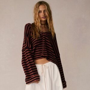 FP Alyria Slouchy Striped Pullover